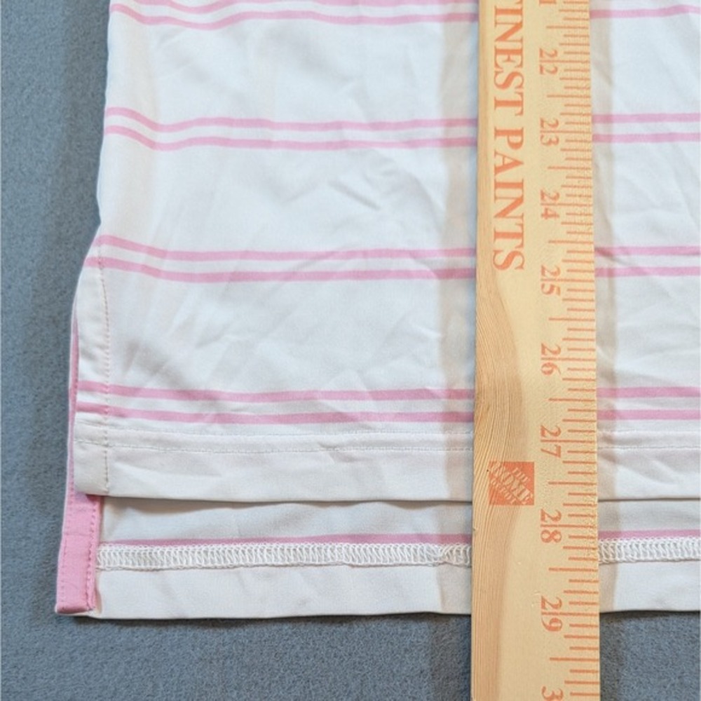 RLX Ralph Lauren Mens Golf Polo Shirt Size M Pink Stripe Performance Breathable - Picture 5 of 8